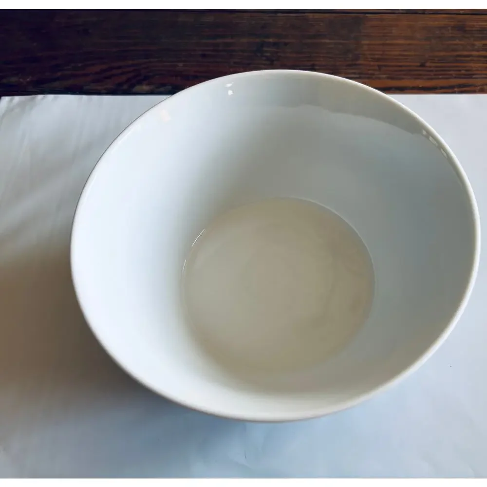 Set of 3 West Elm Solid White Porcelain Bowls 6”wide x 2.75”tall
